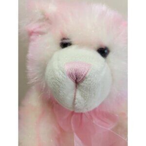 Vtg BAB Build A Bear 1997 Pink Teddy Bear Breast Cancer Plush Stuffed Animal Toy